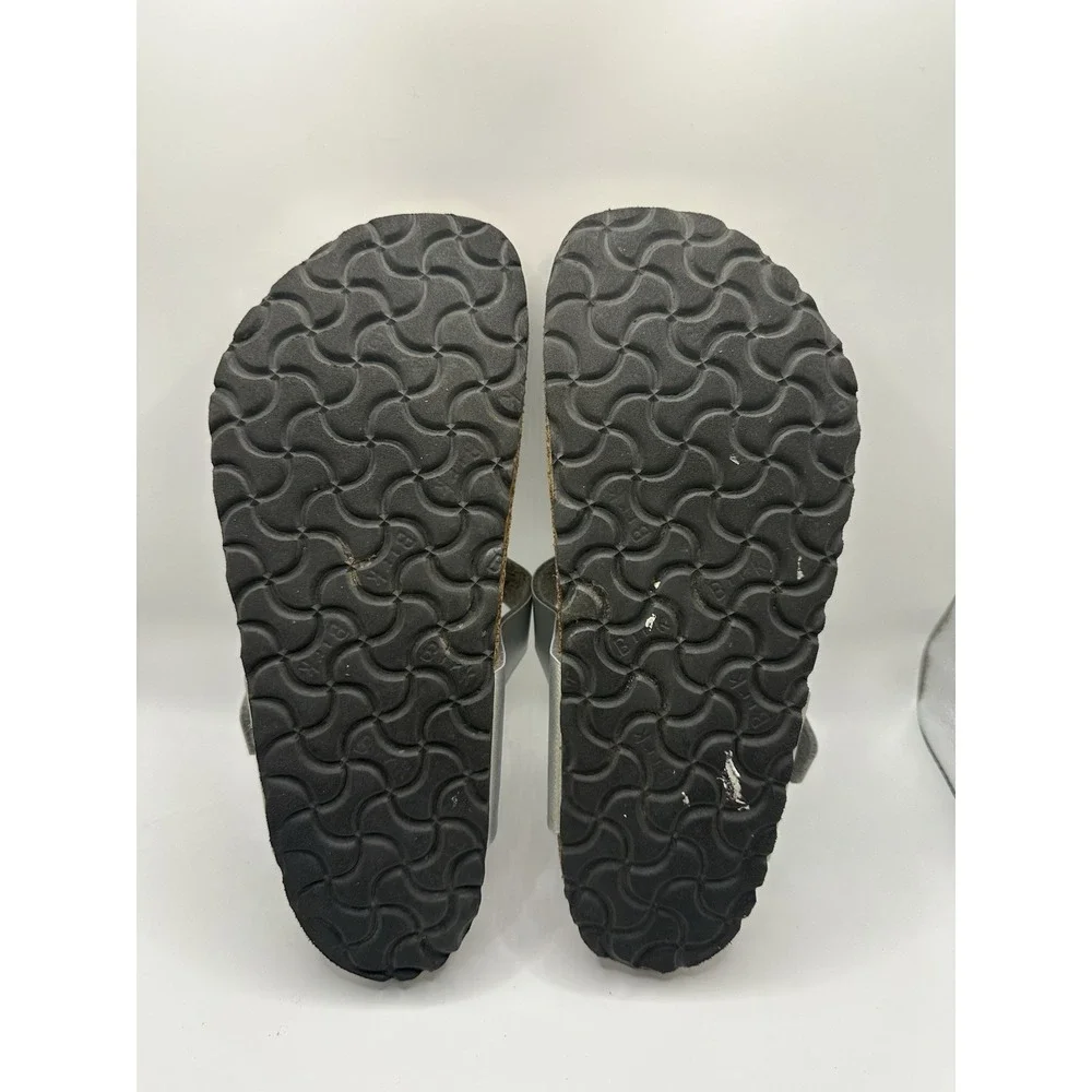 Birkenstock Gizeh Women's‎ Size 38 Metallic Gray Birko Summer Sandals 7-7.5 US